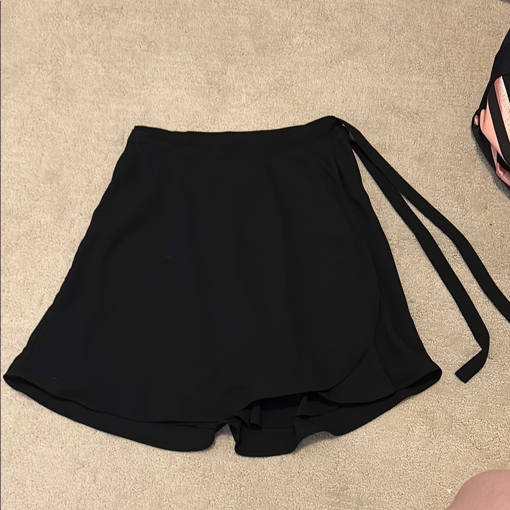 Sunday Best Black Skort with Wrap Design